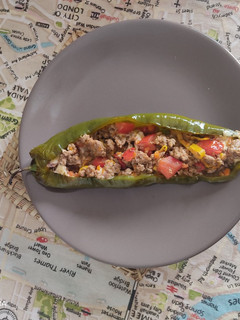 Una foto de Chile relleno
