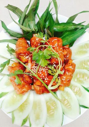 Hình của món Sườn xào chua ngọt.