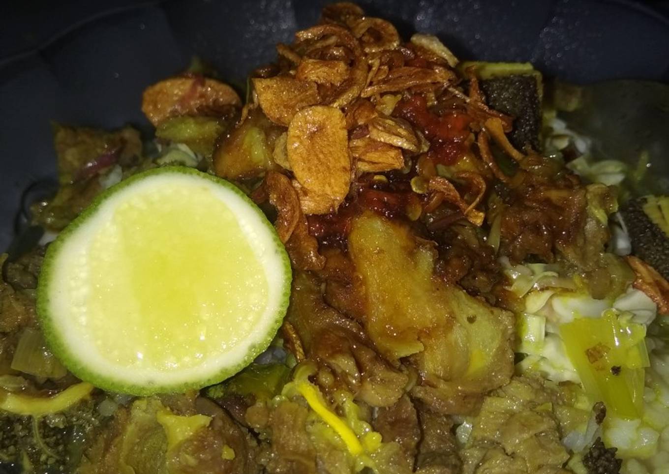 Soto Daging Babat Kuah Bening