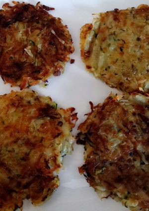 A picture of Potato and courgette rosti.