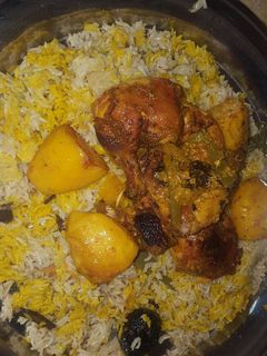 صورة لوصفة دجاج وبطاطس متبل مع الرز