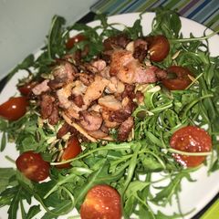 A picture of Avocado salad with seeds.