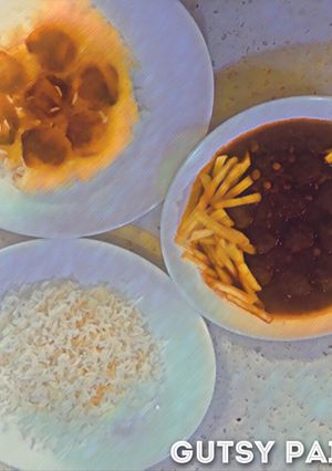 عکسی از دستور چلو خورشت قیمه قلقلی