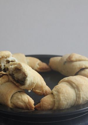 A picture of Asparagus Ginger Croissant.