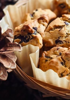 Hình của món 💚 Bánh Cookies Hạt Thông Chocolate Đen.