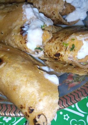 A picture of Achari Potato Paratha Roll.