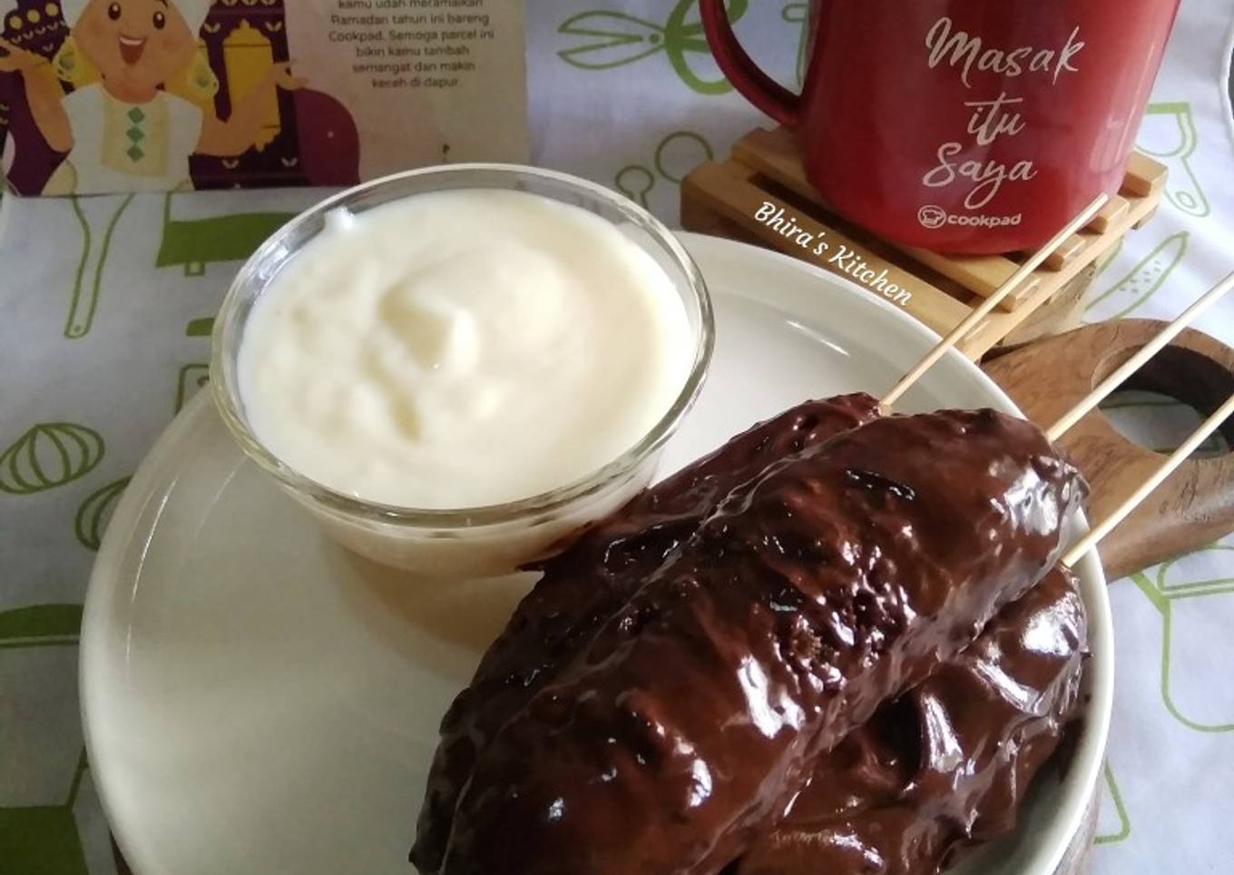 Sate Pisang Goreng + Fla Susu