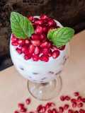 Yogur natural casero con granada 🍧 ♥️