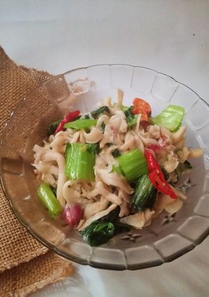 Foto resep Tumis jamur tiram pokcoy