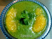A picture of pudina coriander chutney