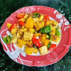 A picture of Tofu Bell peppers Saute.