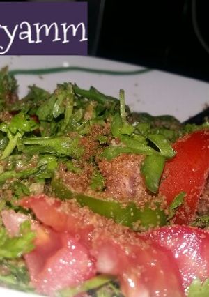 A picture of Water cress salad (kwadon lansir).