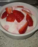 Helado de fresas sin azúcar