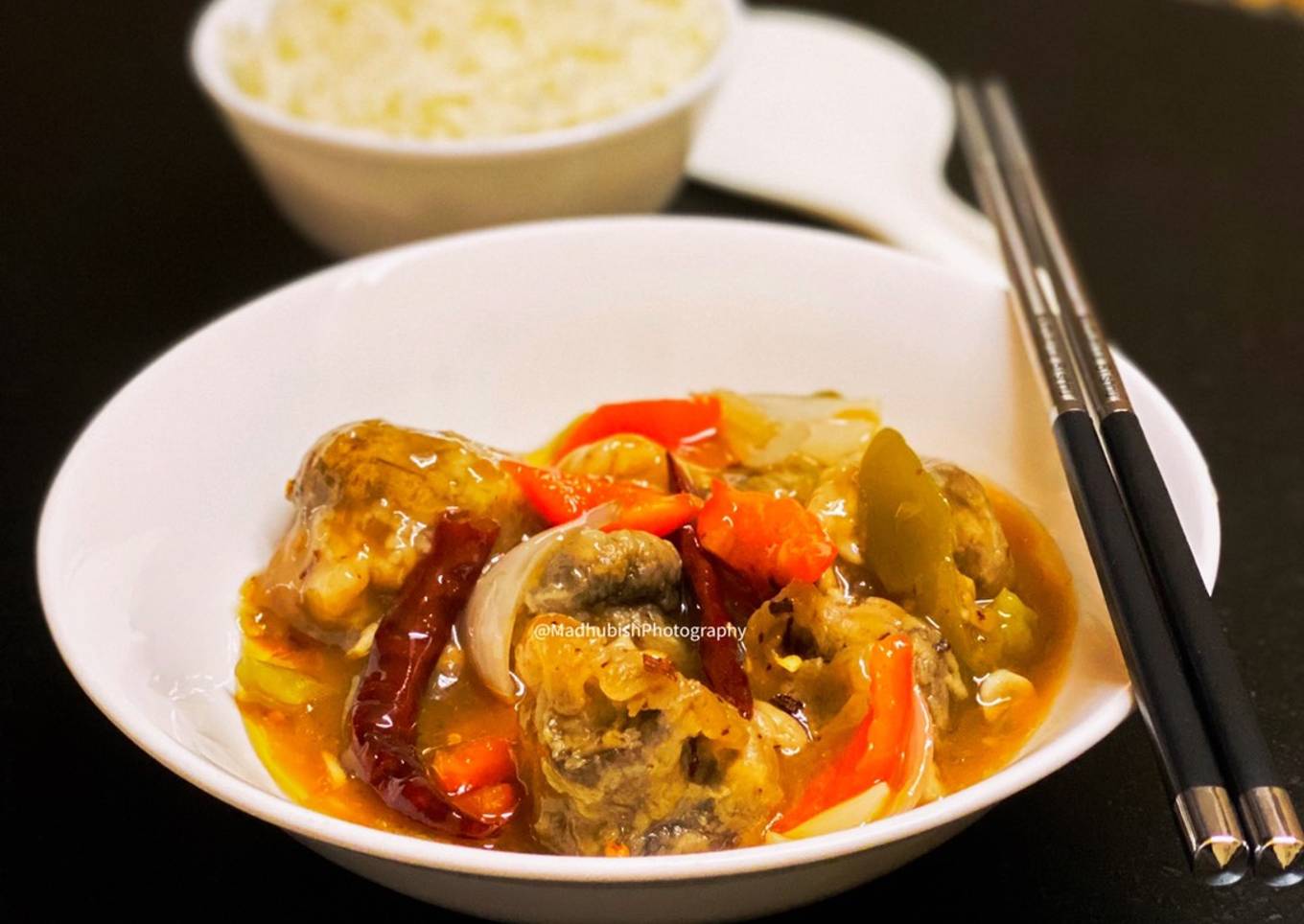 Chinese Chilli Garlic Mushroom