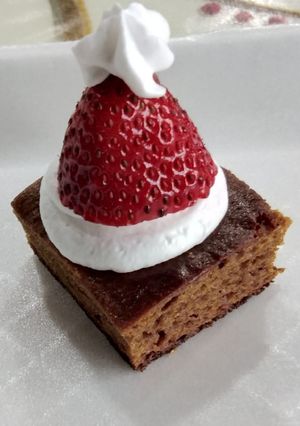 A picture of Santa brownie.