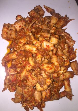 Foto resep Cumi asin balado