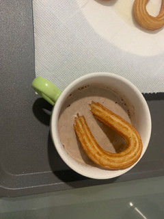 Una foto de Churros con ColaCao