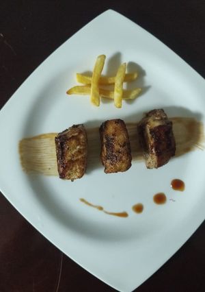 Una foto de Costillas de cerdo a la bbq