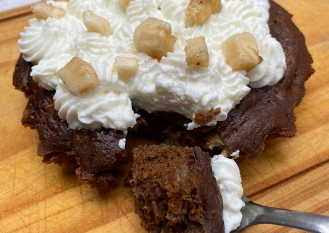 Tortita de café y banana saludable