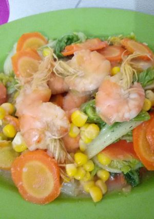 Foto resep Cah sawi putih isi udang