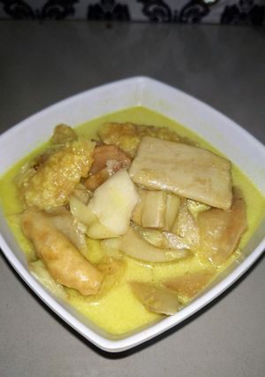 Foto resep Juhu Singkah / Sayur Umbut Kelapa kikil
