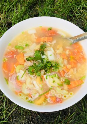 Hình của món Nui thịt bằm.