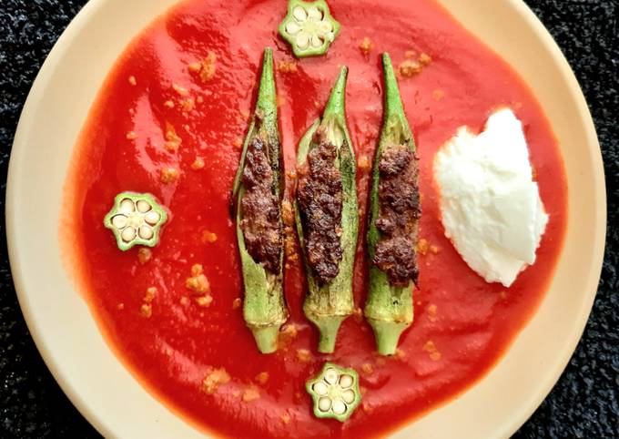 Steps to Make Homemade Okra/Bhindi with Lamb mince