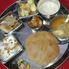 A picture of Kutu puri(falahari thali).
