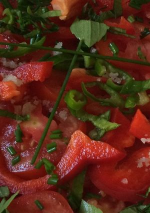 Una foto de Ensalada roja