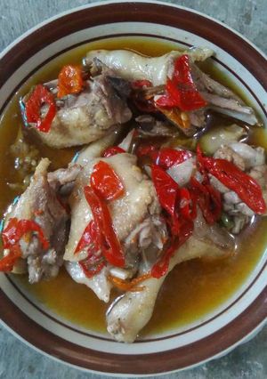 Foto resep Ayam Kuah Cabe Merah