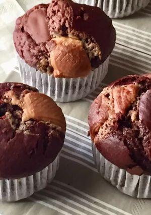 A picture of Tripple Chocolate Muffins - 5th month with Mateo 🎂👶🏼🍫.