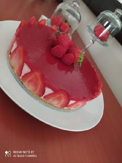Una foto de Tarta de fresa sin horno