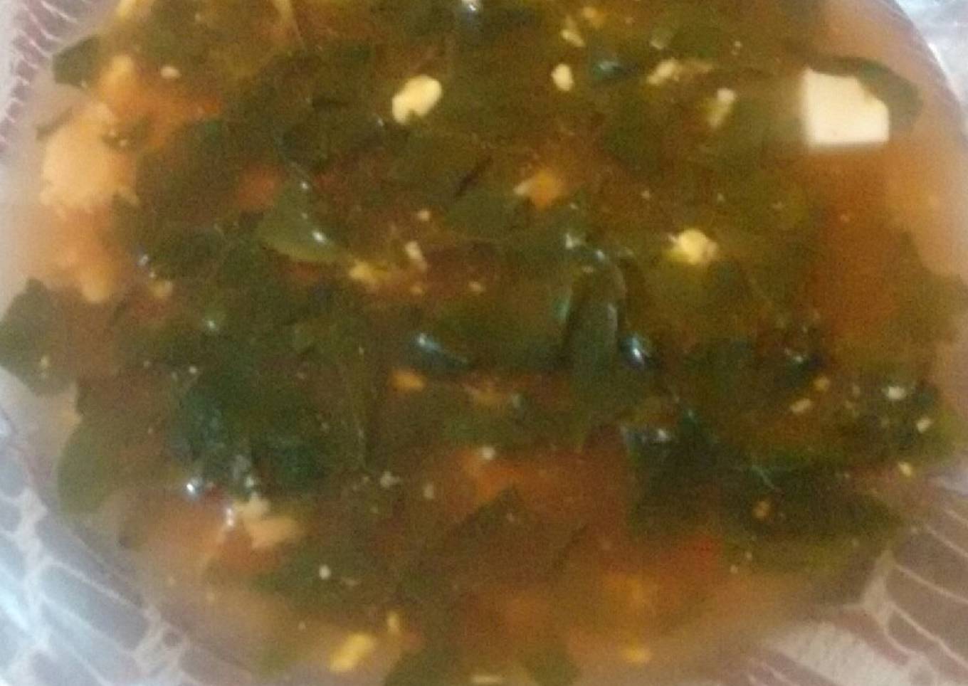 Sopa de espinacas