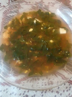 Una foto de Sopa de espinacas