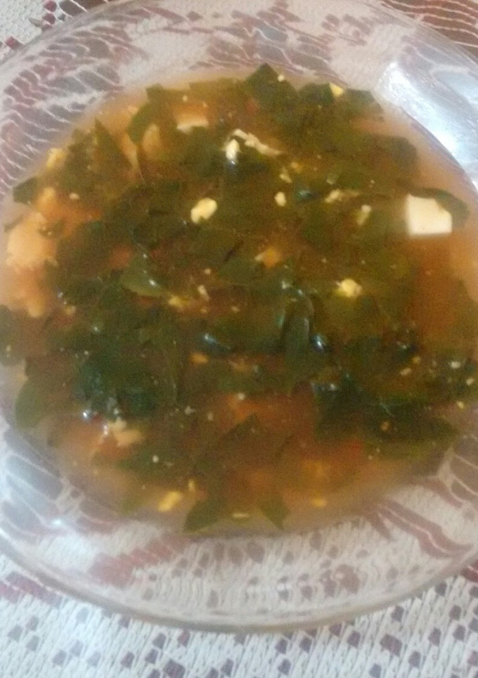 Una foto de Sopa de espinacas