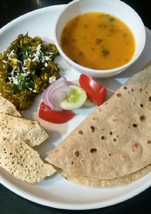 A picture of Palak paneer bhurji.