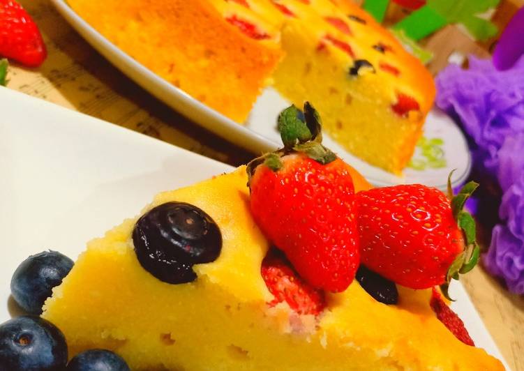 Resep Fruits pastry cake #PinkBoxCereal Anti Gagal