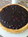 Cheese cake con reducción de arándanos