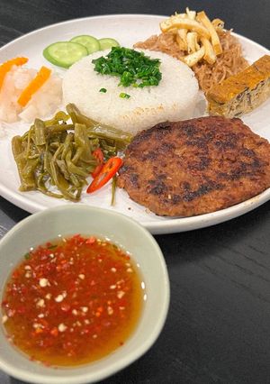 Hình của món Cơm Tấm Chay.