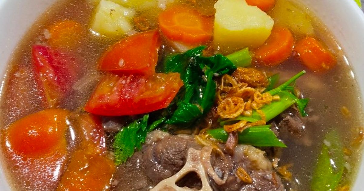 Resep sup buntut sapi enak mudah