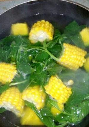 Foto resep Bening bayam Jagung manis