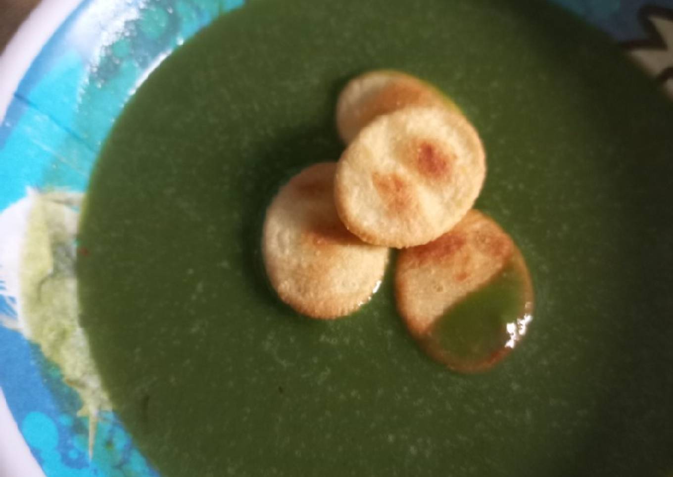 Crema de brócoli y espinacas