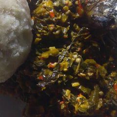 A picture of Vegetable okro soup.