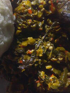 A picture of Vegetable okro soup.