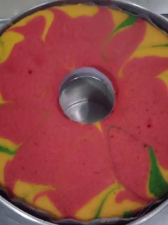 Foto resep Rainbow cake putih telur panggang