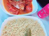 روز بصلصة الدجاج في الفرن 🤩🥰