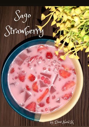 Foto resep Sago Strawberry Dessert