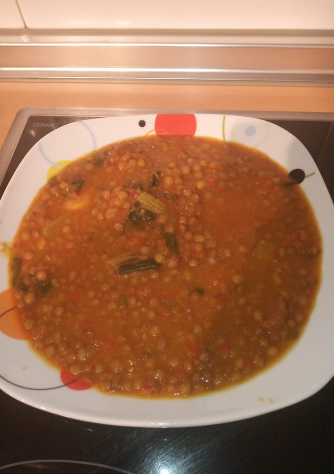 Una foto de Lentejas con pollo Monsieur Cuisine PLUS
