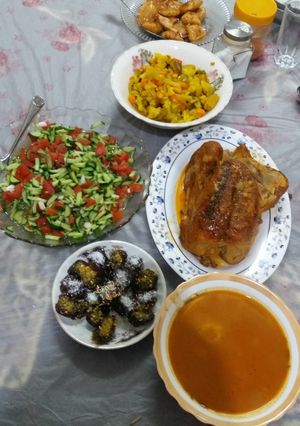 عکسی از دستور مرغ شکم پر مینو پز