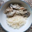 Camarones a la crema (con champiñones)